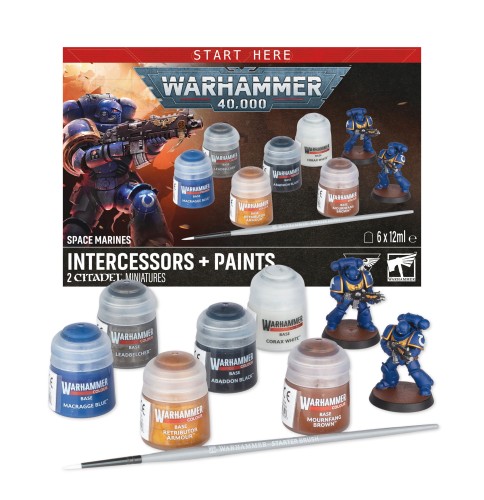 Warhammer 40,000: Space Marines Intercessors + Paints Set