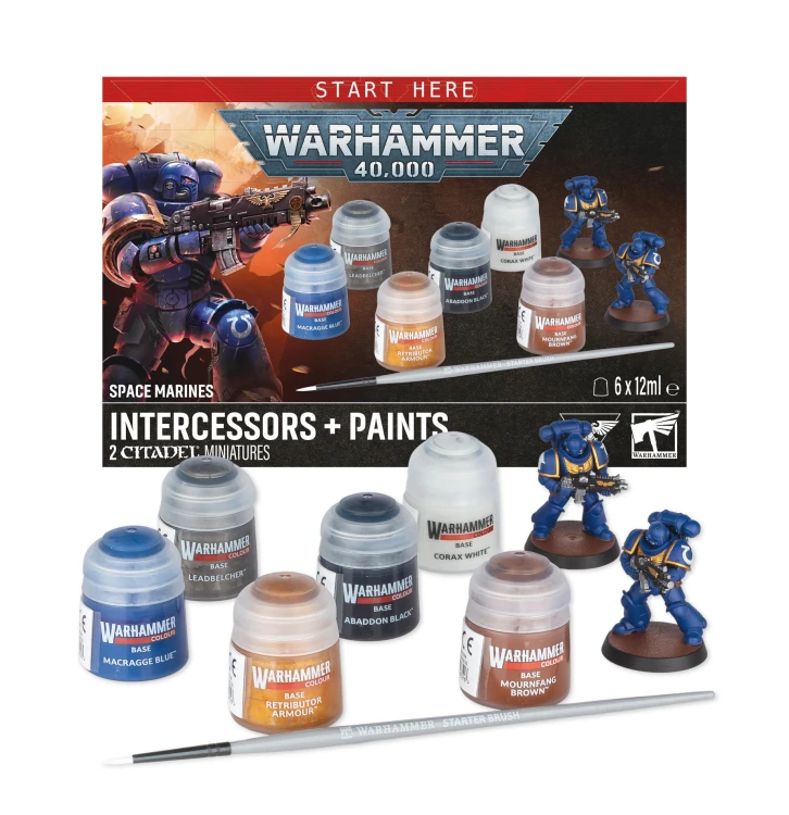 Warhammer 40,000: Space Marines Intercessors + Paints Set