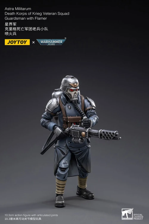 Death Korps of Krieg Veteran Squad Guardsman with Flamer – Figurka JoyToy Warhammer 40k 1/18 10 cm