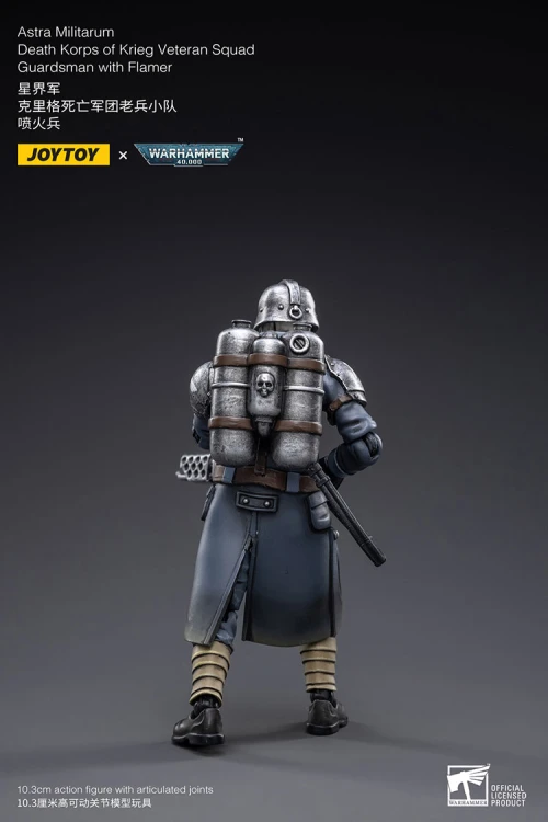 Death Korps of Krieg Veteran Squad Guardsman with Flamer – Figurka JoyToy Warhammer 40k 1/18 10 cm