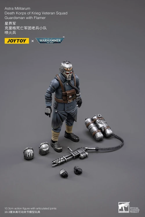 Death Korps of Krieg Veteran Squad Guardsman with Flamer – Figurka JoyToy Warhammer 40k 1/18 10 cm