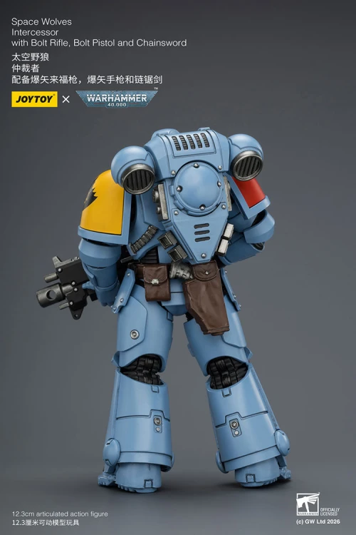Space Wolves Intercessor with Bolt Rifle, Bolt Pistol and Chainsword – Figurka JoyToy Warhammer 40k 1/18 12 cm