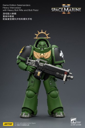Salamanders Heavy Intercessor with Heavy Bolt Rifle and Bolt Pistol – Figurka JoyToy Warhammer 40k Space Marine 2 1/18 1