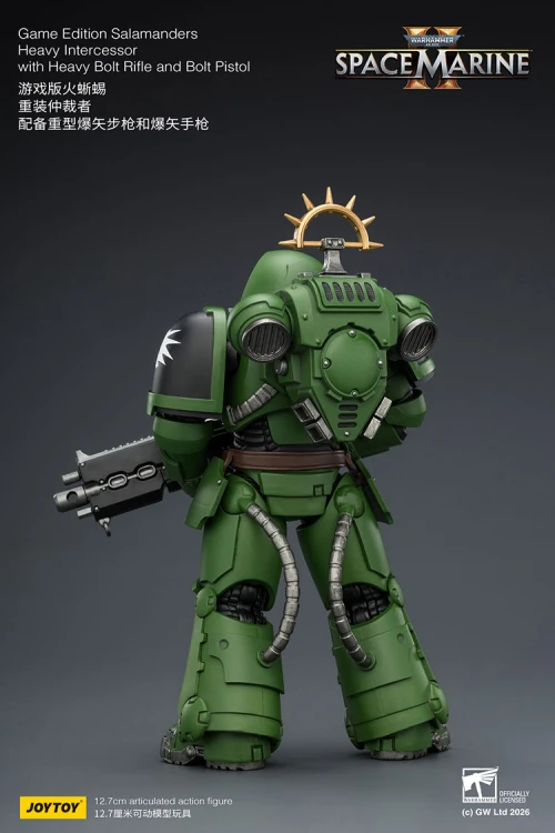 Salamanders Heavy Intercessor with Heavy Bolt Rifle and Bolt Pistol – Figurka JoyToy Warhammer 40k Space Marine 2 1/18 1