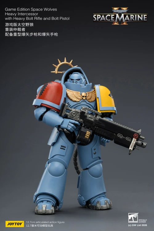 Space Wolves Heavy Intercessor with Heavy Bolt Rifle and Bolt Pistol – Figurka JoyToy Warhammer 40k Space Marine 2 1/18 