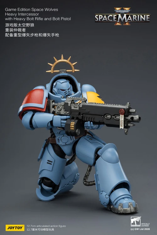 Space Wolves Heavy Intercessor with Heavy Bolt Rifle and Bolt Pistol – Figurka JoyToy Warhammer 40k Space Marine 2 1/18 