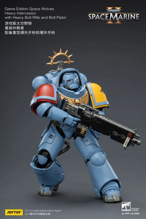 Space Wolves Heavy Intercessor with Heavy Bolt Rifle and Bolt Pistol – Figurka JoyToy Warhammer 40k Space Marine 2 1/18 