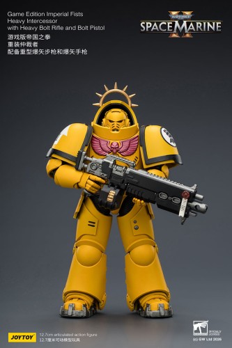 Imperial Fists Heavy Intercessor with Heavy Bolt Rifle and Bolt Pistol – Figurka JoyToy Warhammer 40k Space Marine 2 1/1