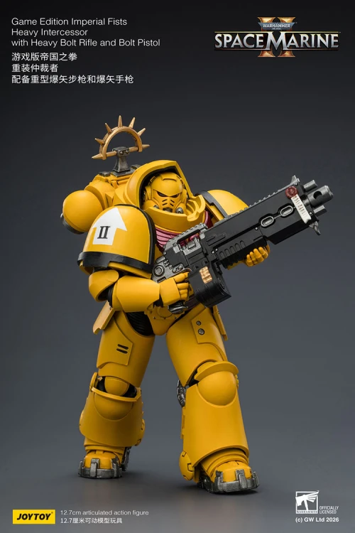 Imperial Fists Heavy Intercessor with Heavy Bolt Rifle and Bolt Pistol – Figurka JoyToy Warhammer 40k Space Marine 2 1/1