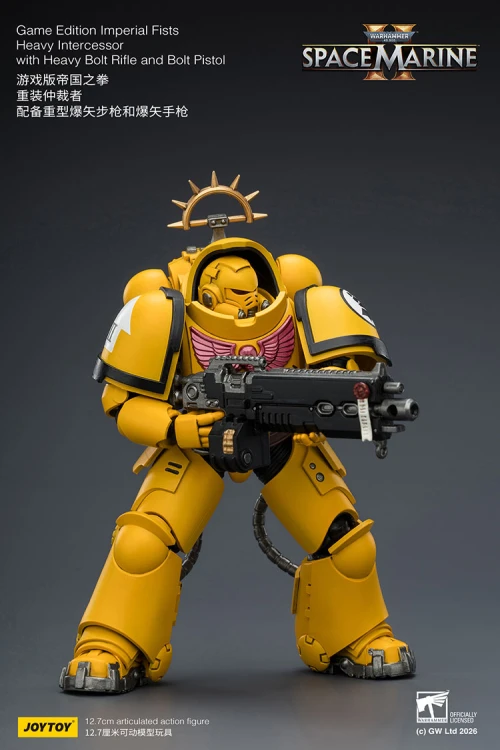 Imperial Fists Heavy Intercessor with Heavy Bolt Rifle and Bolt Pistol – Figurka JoyToy Warhammer 40k Space Marine 2 1/1