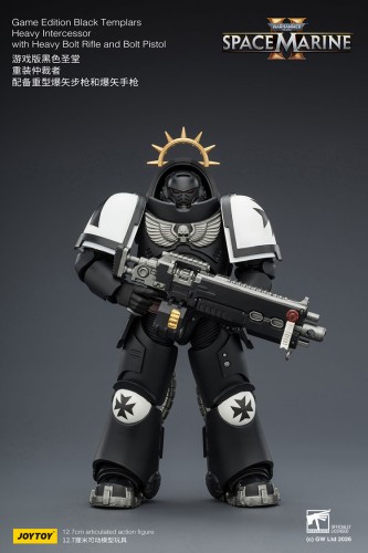 Black Templars Heavy Intercessor with Heavy Bolt Rifle and Bolt Pistol – Figurka JoyToy Warhammer 40k Space Marine 2 1/1