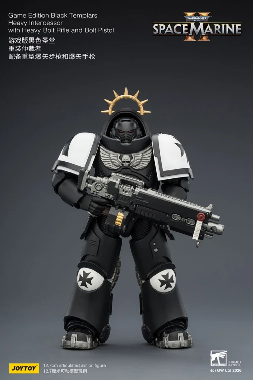 Black Templars Heavy Intercessor with Heavy Bolt Rifle and Bolt Pistol – Figurka JoyToy Warhammer 40k Space Marine 2 1/1