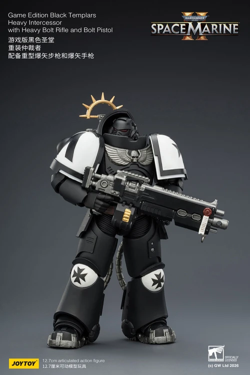 Black Templars Heavy Intercessor with Heavy Bolt Rifle and Bolt Pistol – Figurka JoyToy Warhammer 40k Space Marine 2 1/1