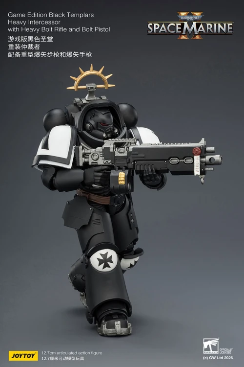 Black Templars Heavy Intercessor with Heavy Bolt Rifle and Bolt Pistol – Figurka JoyToy Warhammer 40k Space Marine 2 1/1