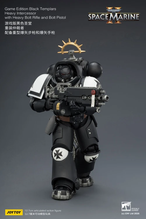 Black Templars Heavy Intercessor with Heavy Bolt Rifle and Bolt Pistol – Figurka JoyToy Warhammer 40k Space Marine 2 1/1