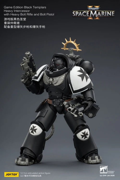 Black Templars Heavy Intercessor with Heavy Bolt Rifle and Bolt Pistol – Figurka JoyToy Warhammer 40k Space Marine 2 1/1