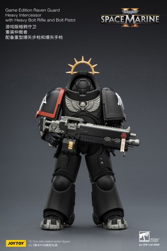 Raven Guard Heavy Intercessor with Heavy Bolt Rifle and Bolt Pistol – Figurka JoyToy Warhammer 40k Space Marine 2 1/18 1