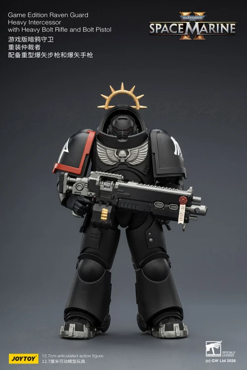 Raven Guard Heavy Intercessor with Heavy Bolt Rifle and Bolt Pistol – Figurka JoyToy Warhammer 40k Space Marine 2 1/18 1