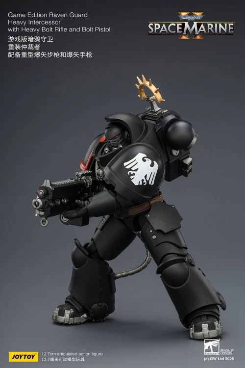 Raven Guard Heavy Intercessor with Heavy Bolt Rifle and Bolt Pistol – Figurka JoyToy Warhammer 40k Space Marine 2 1/18 1