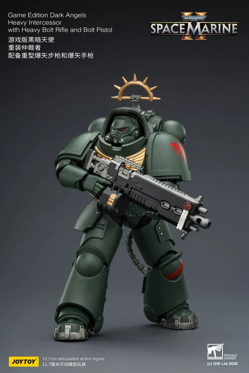 Dark Angels Heavy Intercessor with Heavy Bolt Rifle and Bolt Pistol – Figurka JoyToy Warhammer 40k Space Marine 2 1/18 1