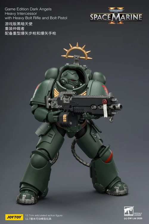 Dark Angels Heavy Intercessor with Heavy Bolt Rifle and Bolt Pistol – Figurka JoyToy Warhammer 40k Space Marine 2 1/18 1