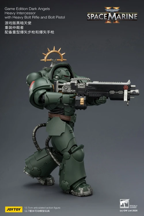 Dark Angels Heavy Intercessor with Heavy Bolt Rifle and Bolt Pistol – Figurka JoyToy Warhammer 40k Space Marine 2 1/18 1