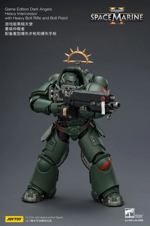 Dark Angels Heavy Intercessor with Heavy Bolt Rifle and Bolt Pistol – Figurka JoyToy Warhammer 40k Space Marine 2 1/18 1