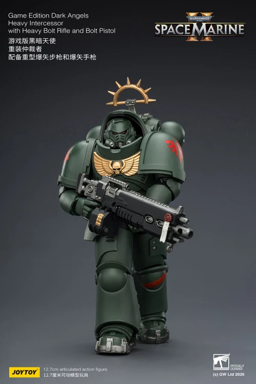 Dark Angels Heavy Intercessor with Heavy Bolt Rifle and Bolt Pistol – Figurka JoyToy Warhammer 40k Space Marine 2 1/18 1