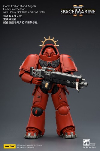 Blood Angels Heavy Intercessor with Heavy Bolt Rifle and Bolt Pistol – Figurka JoyToy Warhammer 40k Space Marine 2 1/18 