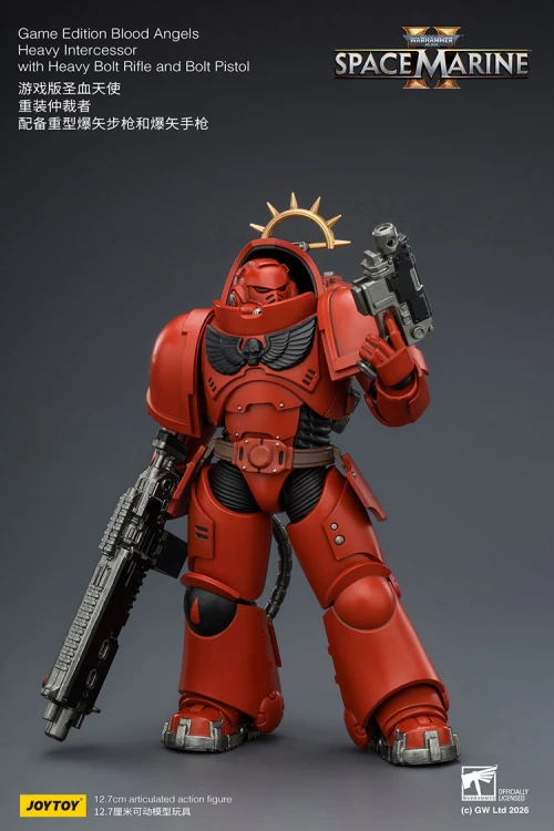 Blood Angels Heavy Intercessor with Heavy Bolt Rifle and Bolt Pistol – Figurka JoyToy Warhammer 40k Space Marine 2 1/18 