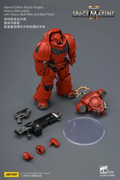 Blood Angels Heavy Intercessor with Heavy Bolt Rifle and Bolt Pistol – Figurka JoyToy Warhammer 40k Space Marine 2 1/18 