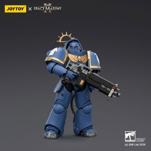 Ultramarines Heavy Intercessor with Heavy Bolt Rifle and Bolt Pistol – Figurka JoyToy Warhammer 40k Space Marine 2 1/18 