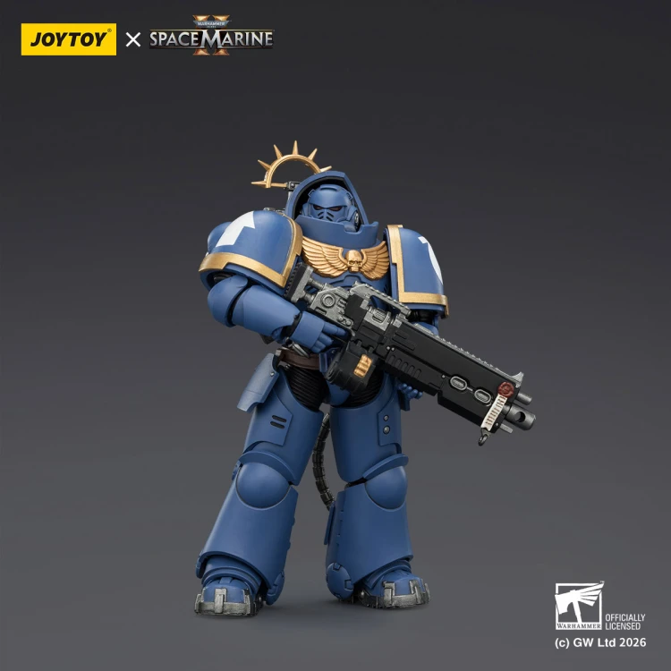 Ultramarines Heavy Intercessor with Heavy Bolt Rifle and Bolt Pistol – Figurka JoyToy Warhammer 40k Space Marine 2 1/18 