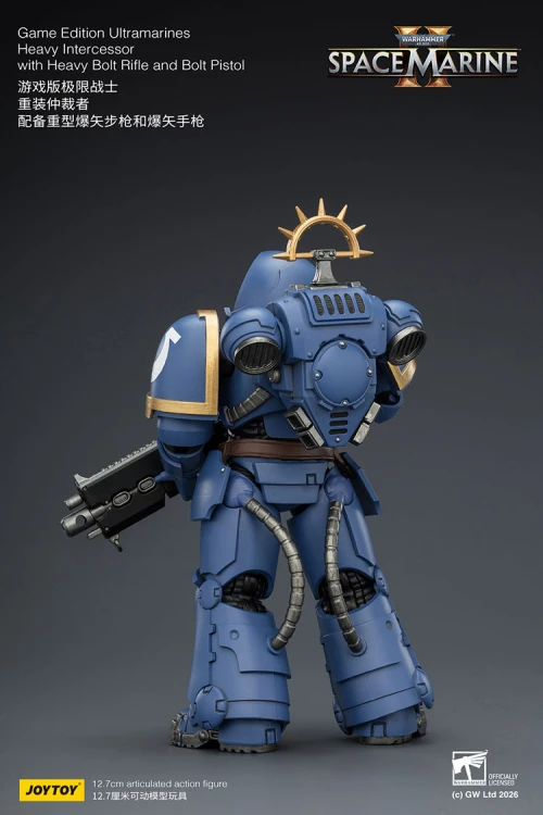 Ultramarines Heavy Intercessor with Heavy Bolt Rifle and Bolt Pistol – Figurka JoyToy Warhammer 40k Space Marine 2 1/18 