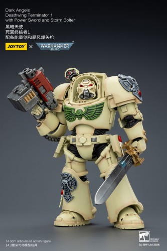Dark Angels Deathwing Terminator 1 with Power Sword and Storm Bolter – Figurka JoyToy Warhammer 40k 1/18 14 cm