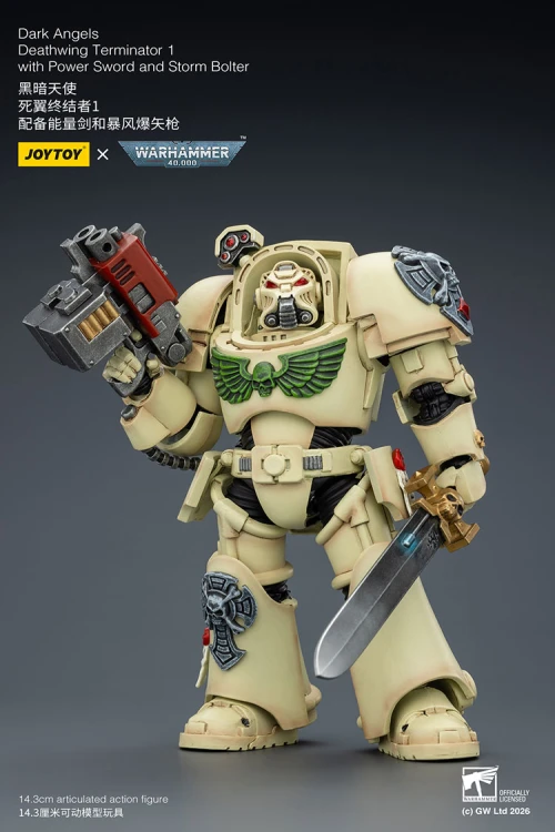 Dark Angels Deathwing Terminator 1 with Power Sword and Storm Bolter – Figurka JoyToy Warhammer 40k 1/18 14 cm