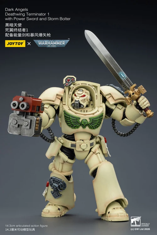 Dark Angels Deathwing Terminator 1 with Power Sword and Storm Bolter – Figurka JoyToy Warhammer 40k 1/18 14 cm