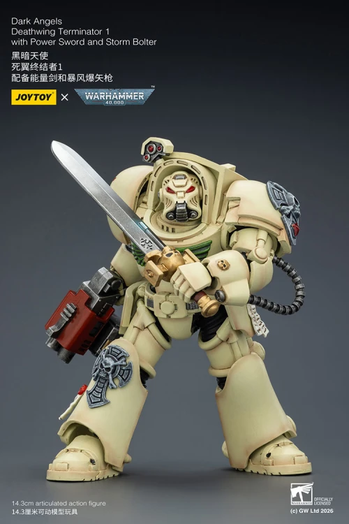 Dark Angels Deathwing Terminator 1 with Power Sword and Storm Bolter – Figurka JoyToy Warhammer 40k 1/18 14 cm