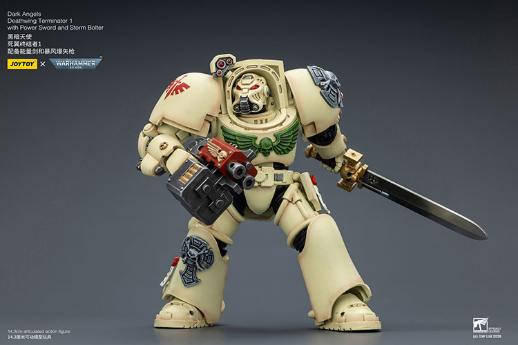 Dark Angels Deathwing Terminator 1 with Power Sword and Storm Bolter – Figurka JoyToy Warhammer 40k 1/18 14 cm