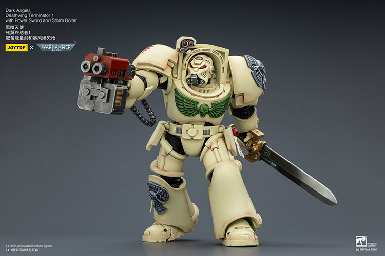 Dark Angels Deathwing Terminator 1 with Power Sword and Storm Bolter – Figurka JoyToy Warhammer 40k 1/18 14 cm