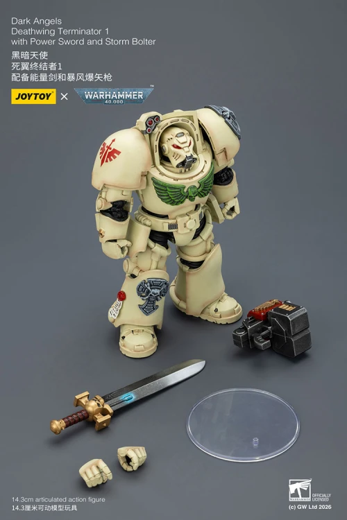 Dark Angels Deathwing Terminator 1 with Power Sword and Storm Bolter – Figurka JoyToy Warhammer 40k 1/18 14 cm