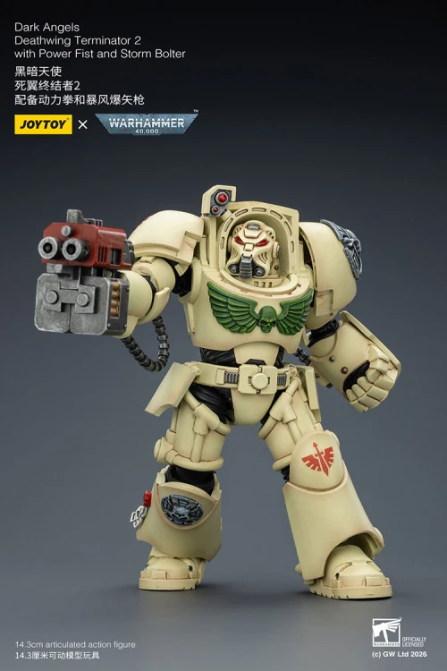 Dark Angels Deathwing Terminator 2 with Power Fist and Storm Bolter – Figurka JoyToy Warhammer 40k 1/18 14 cm