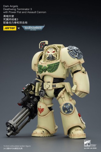 Dark Angels Deathwing Terminator 3 with Power Fist and Assault Cannon – Figurka JoyToy Warhammer 40k 1/18 14 cm