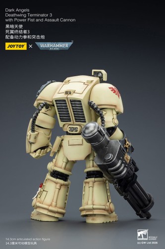Dark Angels Deathwing Terminator 3 with Power Fist and Assault Cannon – Figurka JoyToy Warhammer 40k 1/18 14 cm