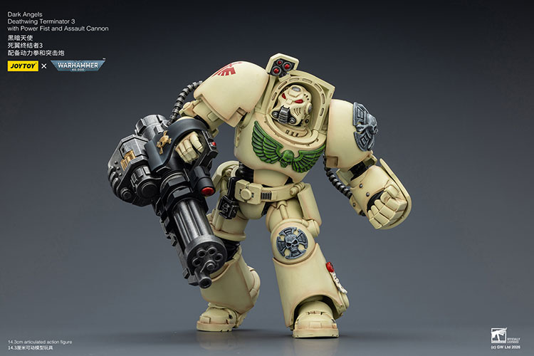 Dark Angels Deathwing Terminator 3 with Power Fist and Assault Cannon – Figurka JoyToy Warhammer 40k 1/18 14 cm