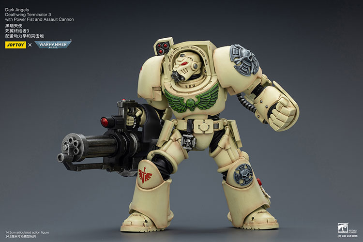 Dark Angels Deathwing Terminator 3 with Power Fist and Assault Cannon – Figurka JoyToy Warhammer 40k 1/18 14 cm