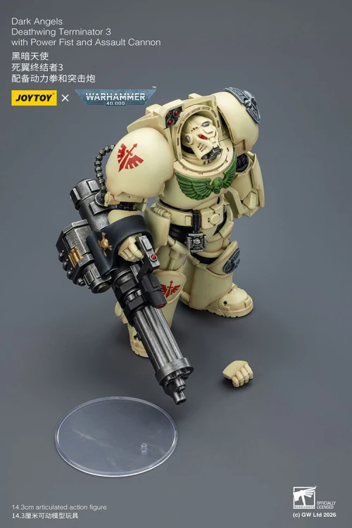 Dark Angels Deathwing Terminator 3 with Power Fist and Assault Cannon – Figurka JoyToy Warhammer 40k 1/18 14 cm