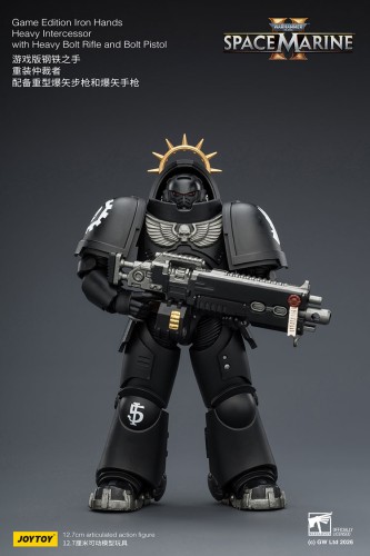 Iron Hands Heavy Intercessor with Heavy Bolt Rifle and Bolt Pistol – Figurka JoyToy Warhammer 40k Space Marine 2 1/18 13