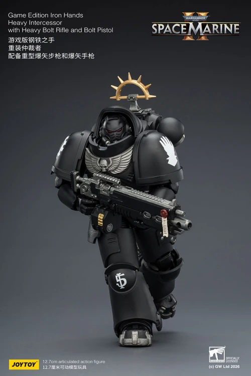 Iron Hands Heavy Intercessor with Heavy Bolt Rifle and Bolt Pistol – Figurka JoyToy Warhammer 40k Space Marine 2 1/18 13