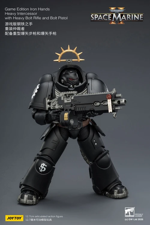 Iron Hands Heavy Intercessor with Heavy Bolt Rifle and Bolt Pistol – Figurka JoyToy Warhammer 40k Space Marine 2 1/18 13